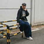 STAND 微繭型車縫邊丹寧褲