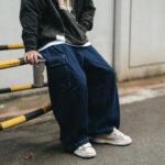 STAND 微繭型車縫邊丹寧褲