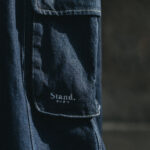 STAND 微繭型車縫邊丹寧褲