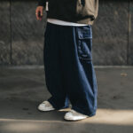 STAND 微繭型車縫邊丹寧褲