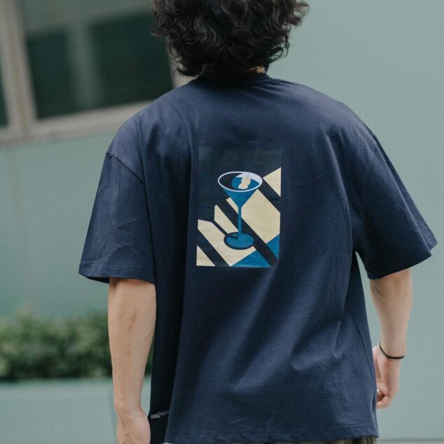 Yassy Martini Party 酒杯圖短Tee 兩色