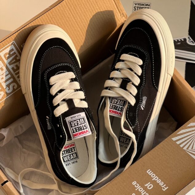 Vision Street Wear FLAT-TOP 復古街頭滑板鞋/黑 V231NY700802