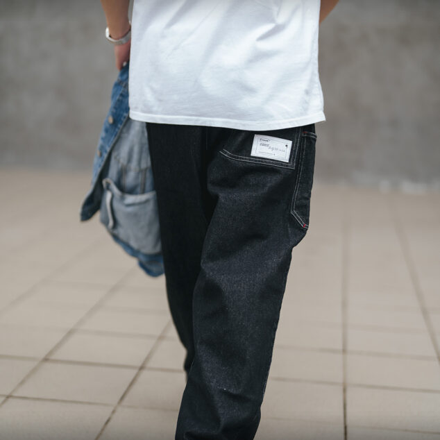 MOBLAB 重磅工具口袋單寧寬褲