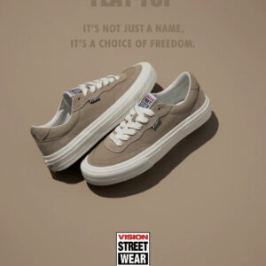 Vision Street Wear FLAT-TOP 復古街頭滑板鞋/奶茶色 V241NY300375 (複製)