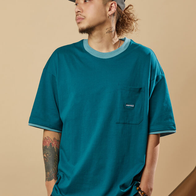 UNDER PEACE BASIC / POCKET OVERSIZE TEE