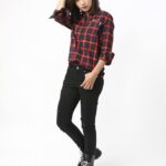 UP Sweety CURSIVE LOGO / FLANNEL CHECK SHIRT.LS
