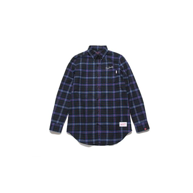 UP Sweety CURSIVE LOGO / FLANNEL CHECK SHIRT.LS