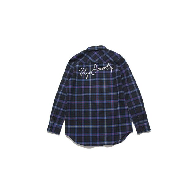 UP Sweety CURSIVE LOGO / FLANNEL CHECK SHIRT.LS