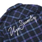 UP Sweety CURSIVE LOGO / FLANNEL CHECK SHIRT.LS
