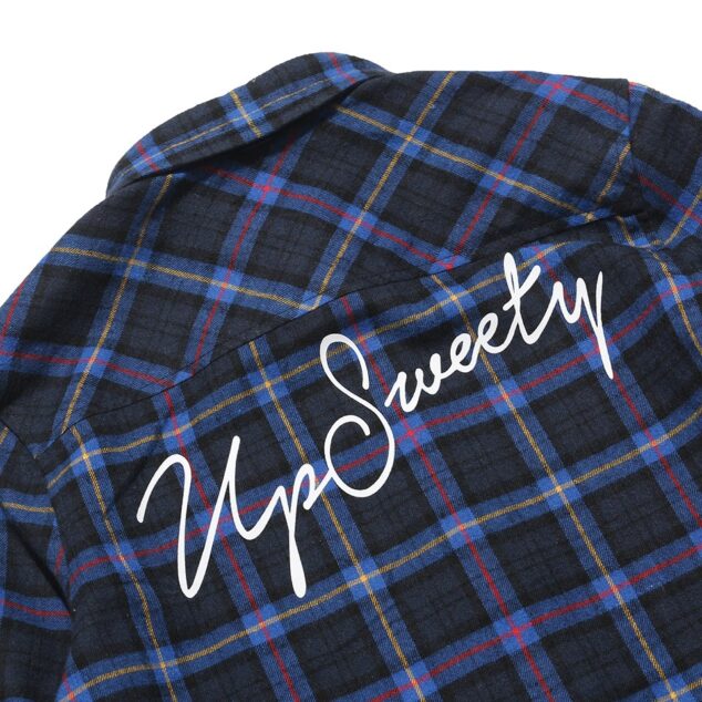 UP Sweety CURSIVE LOGO / FLANNEL CHECK SHIRT.LS