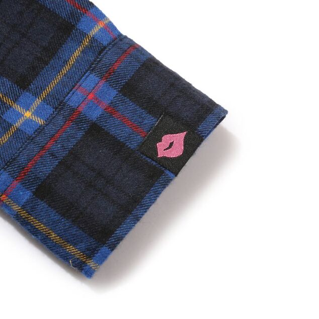 UP Sweety CURSIVE LOGO / FLANNEL CHECK SHIRT.LS