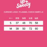UP Sweety CURSIVE LOGO / FLANNEL CHECK SHIRT.LS