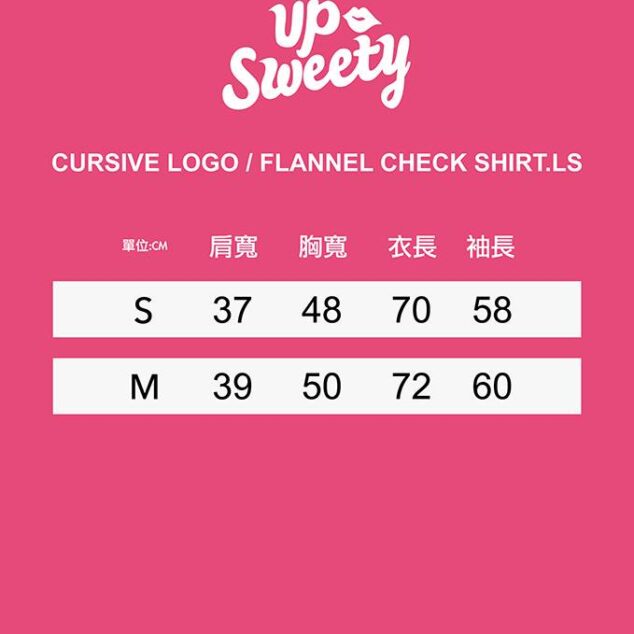 UP Sweety CURSIVE LOGO / FLANNEL CHECK SHIRT.LS