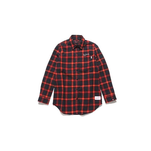 UP Sweety CURSIVE LOGO / FLANNEL CHECK SHIRT.LS