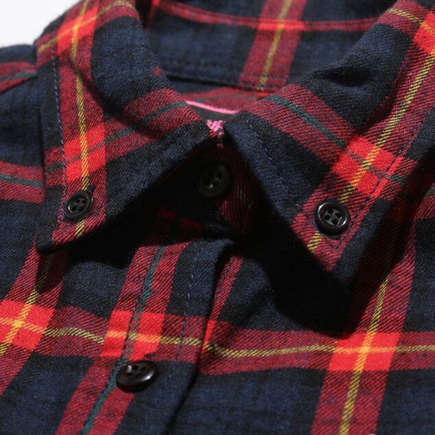 UP Sweety CURSIVE LOGO / FLANNEL CHECK SHIRT.LS