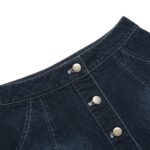 UP Sweety CURSIVE LOGO / BUTTONED DENIM SKIRT