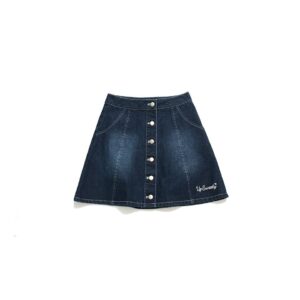 UP Sweety CURSIVE LOGO / BUTTONED DENIM SKIRT