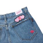 UP Sweety UPST PATCH / HIGH RISE DENIM SHORTS
