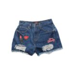 UP Sweety UPST PATCH / HIGH RISE DENIM SHORTS