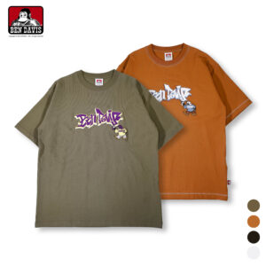 【BEN DAVIS】SPRAY ART CONTRAST STITCH TEE 猿人噴漆 街頭字體 外縫線設計 短T 4色