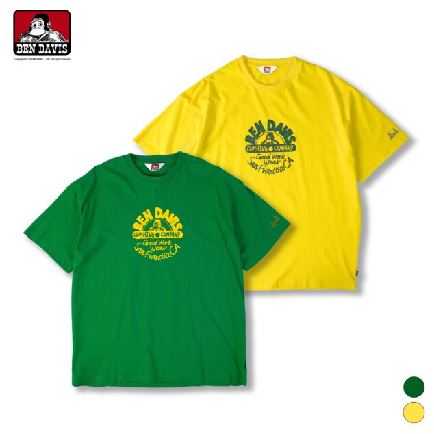 【BEN DAVIS】RECYCLE COTTON MIX PRINT 工作 猿人 抗菌 防臭 短T 2色