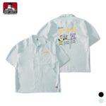【BEN DAVIS】CUT HOUSE O/C SHIRT 理髮廳 猿人 刺繡 LOGO 短袖 襯衫 2色