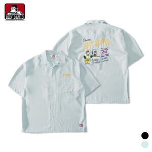 【BEN DAVIS】CUT HOUSE O/C SHIRT 理髮廳 猿人 刺繡 LOGO 短袖 襯衫 2色