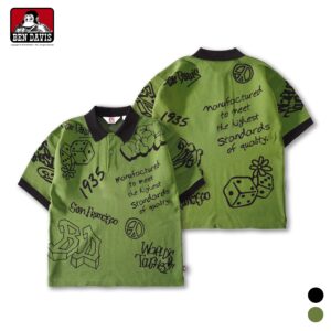 【BEN DAVIS】SCRIBBLE KNIT POLO 骰子1935 塗鴉 針織 短袖 襯衫 POLO襯衫 2色