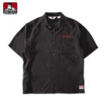 【BEN DAVIS】CUT HOUSE O/C SHIRT 理髮廳 猿人 刺繡 LOGO 短袖 襯衫 2色