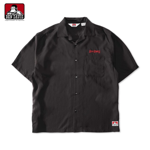 【BEN DAVIS】CUT HOUSE O/C SHIRT 理髮廳 猿人 刺繡 LOGO 短袖 襯衫 2色