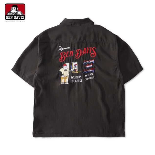 【BEN DAVIS】CUT HOUSE O/C SHIRT 理髮廳 猿人 刺繡 LOGO 短袖 襯衫 2色