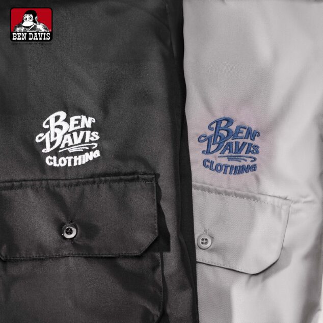【BEN DAVIS】NEEDLEWORK S/S WORK SHIRT 雙口袋 骰子 刺繡 LOGO 工裝 短袖 襯衫 2色