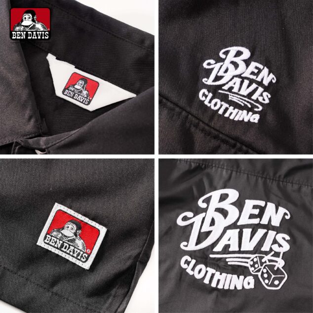 【BEN DAVIS】NEEDLEWORK S/S WORK SHIRT 雙口袋 骰子 刺繡 LOGO 工裝 短袖 襯衫 2色