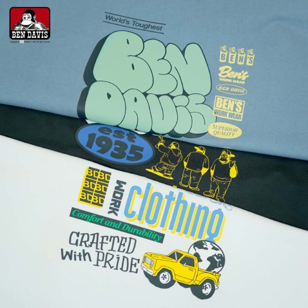 【BEN DAVIS】TEST PRINT TEE 泡泡字 猿人 噴漆 卡車 地球 EST1935短T 3色