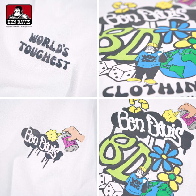 【BEN DAVIS】SPRAYED PEACE TEE 猿人 花花 骰子 街頭噴漆 地球 短T 4色