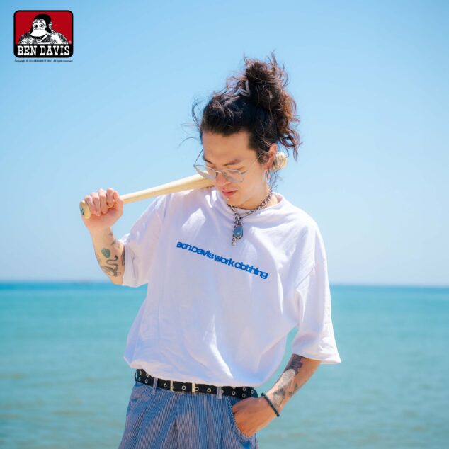 【BEN DAVIS】STICKER WORK TEE 泡泡字 骰子 花花 地球 愛心 貼紙 工作 短T 3色