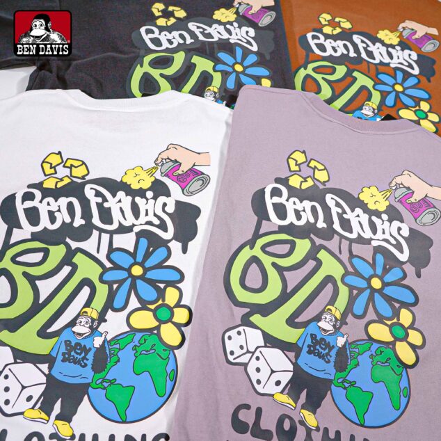 【BEN DAVIS】SPRAYED PEACE TEE 猿人 花花 骰子 街頭噴漆 地球 短T 4色