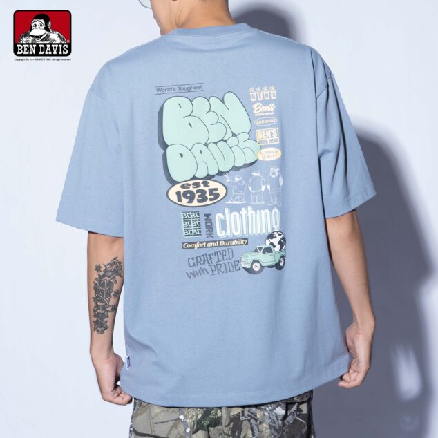 【BEN DAVIS】TEST PRINT TEE 泡泡字 猿人 噴漆 卡車 地球 EST1935短T 3色