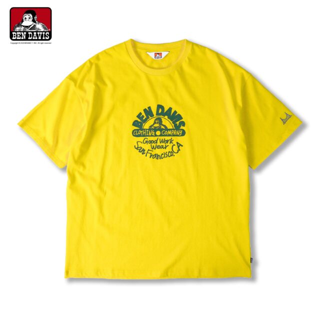 【BEN DAVIS】RECYCLE COTTON MIX PRINT 工作 猿人 抗菌 防臭 短T 2色